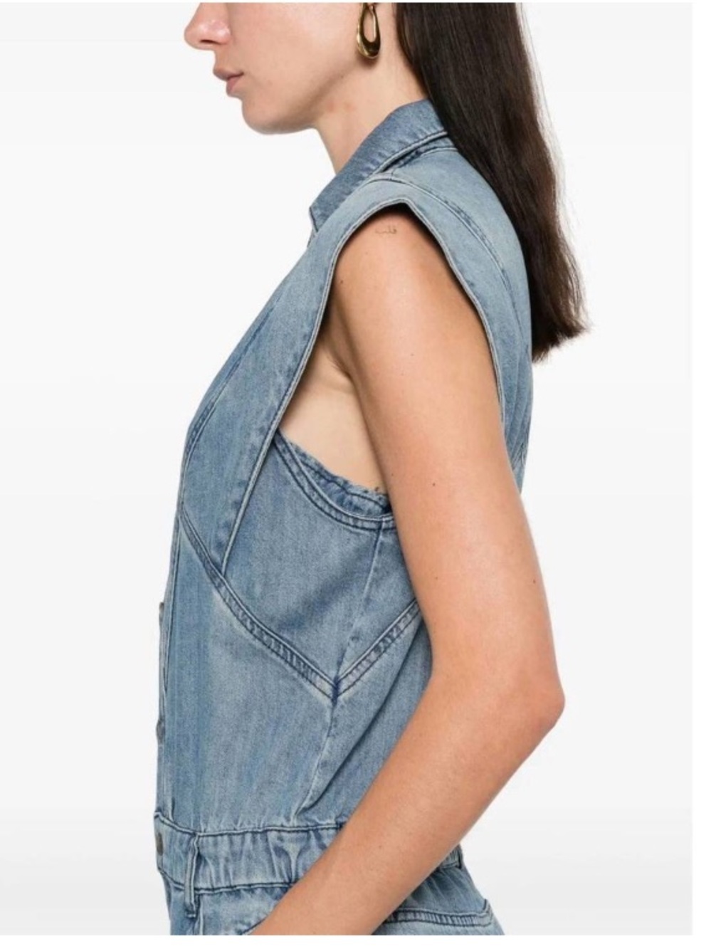 BA&SH FIGO JUMPSUIT DENIM - Picture 4 of 16
